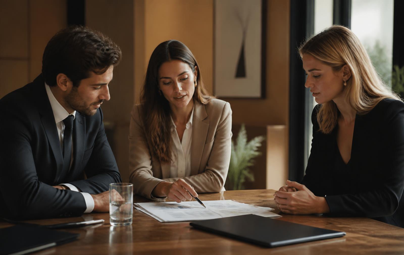 Reunião de negócios da equipe E.M.I. Growth